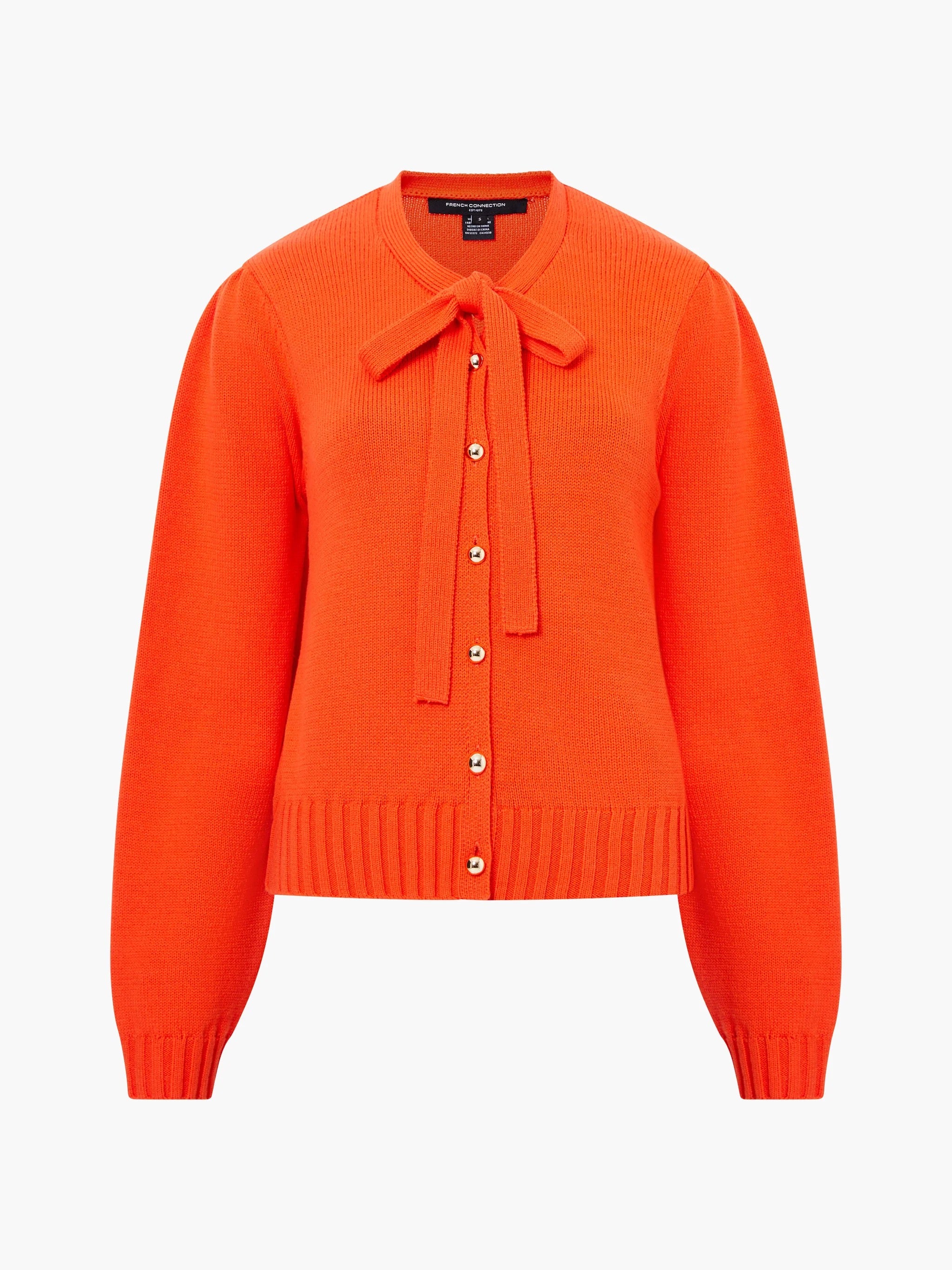 FRENCH CONNECTION  VARLI TIE NK FLAME ORANGE