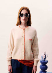 FRNCH  MARA CREME CARDIGAN