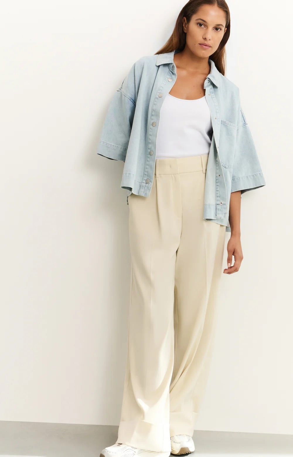 YAYA OVERSIZED LIGHT DENIM JACKET