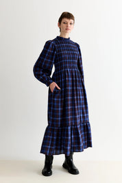 LOUCHE PEPPI WINTER CHECK Blue