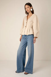 VIVERE  LEA WIDE LIGHT BLUE JEANS