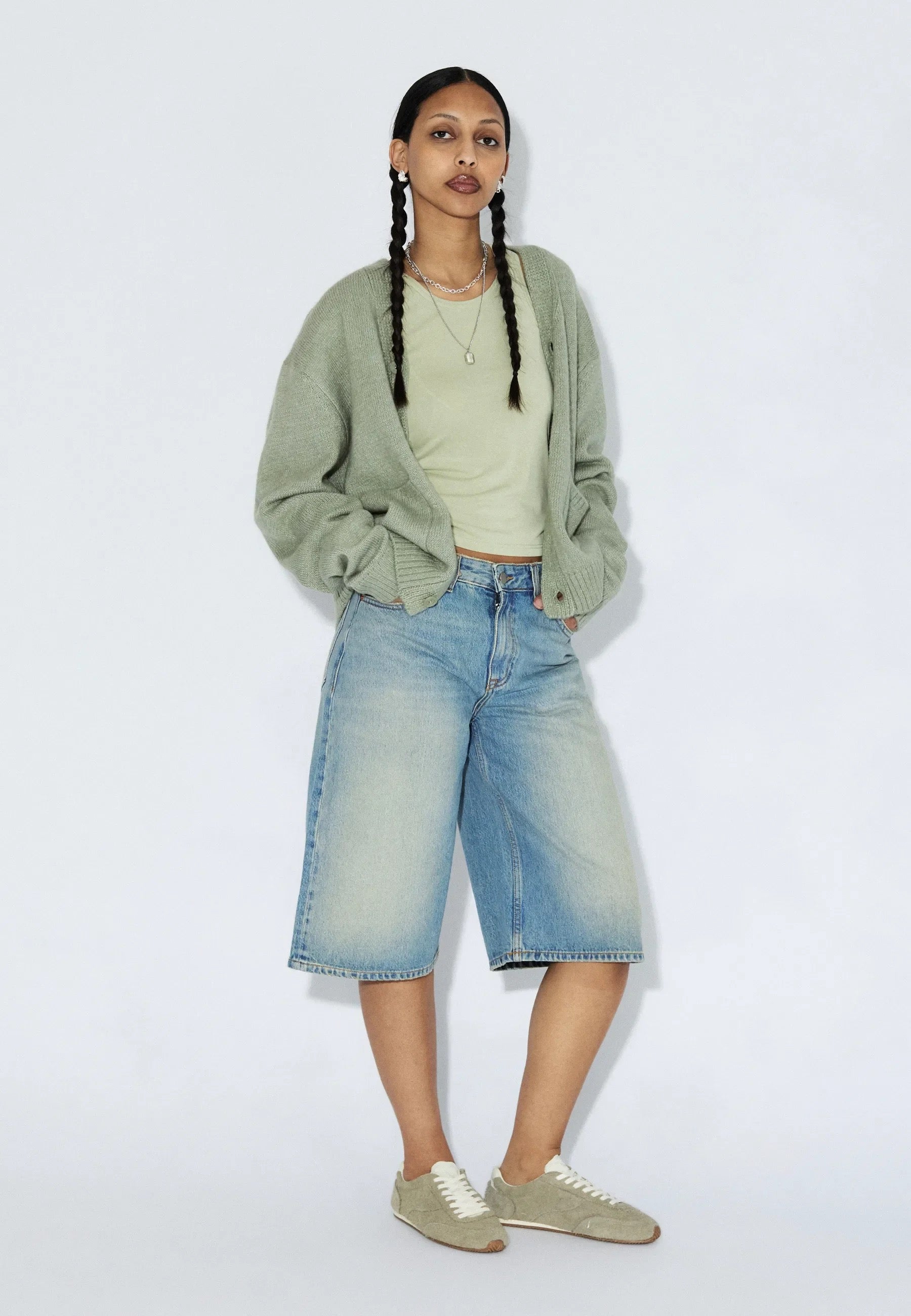 DR DENIM BREE SHORT STREAM SKY AGED