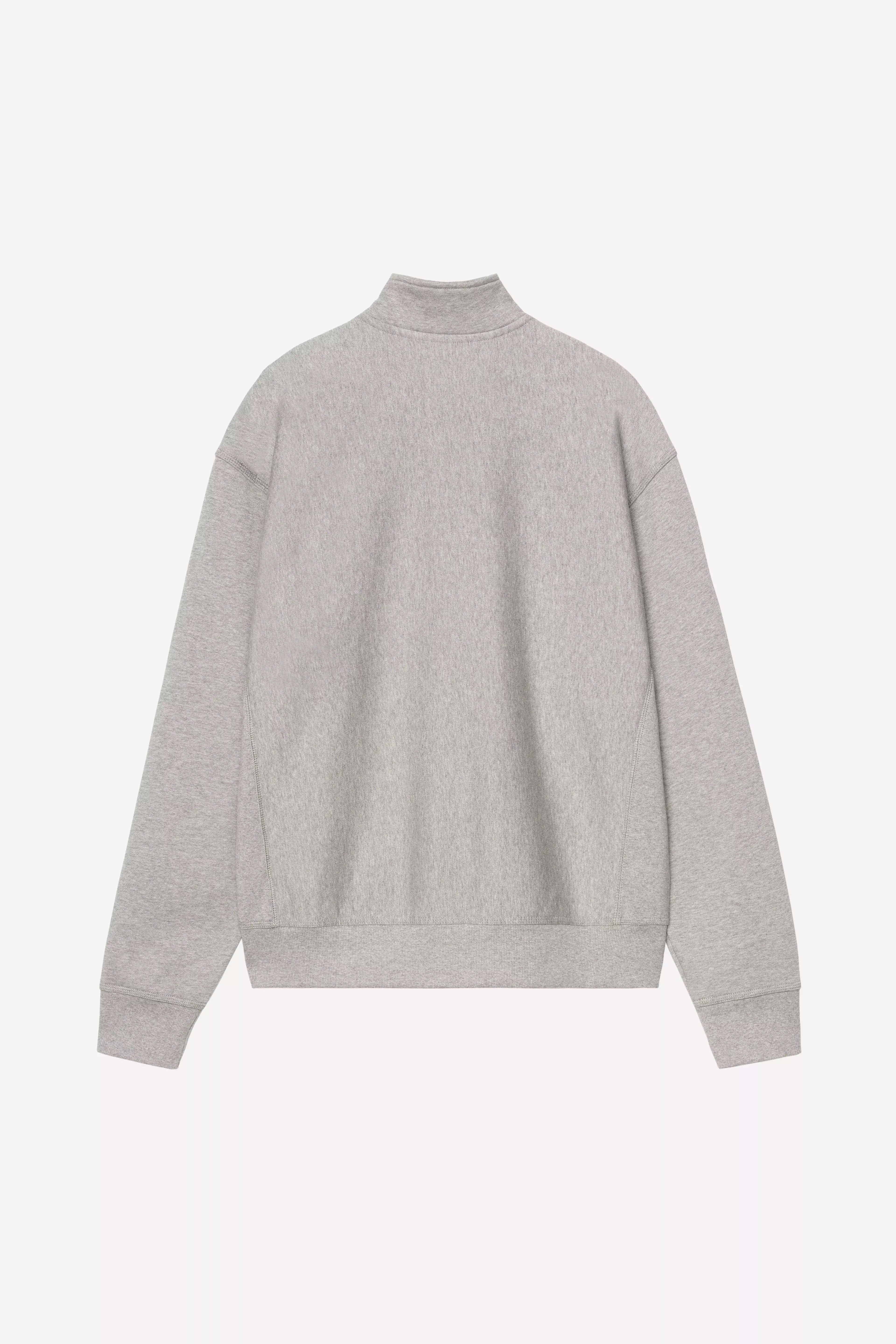 CARHARTT WIP  HALF ZIP AMERICAN GREY HEATHER/GOLD