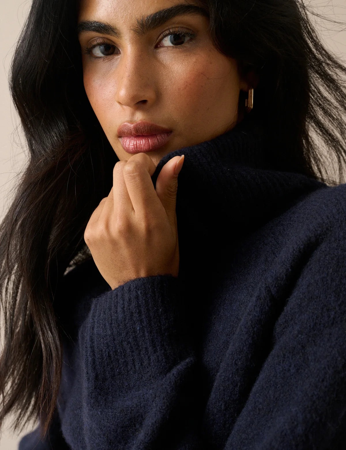 NOBODYS CHILD ROLL NECK Blue