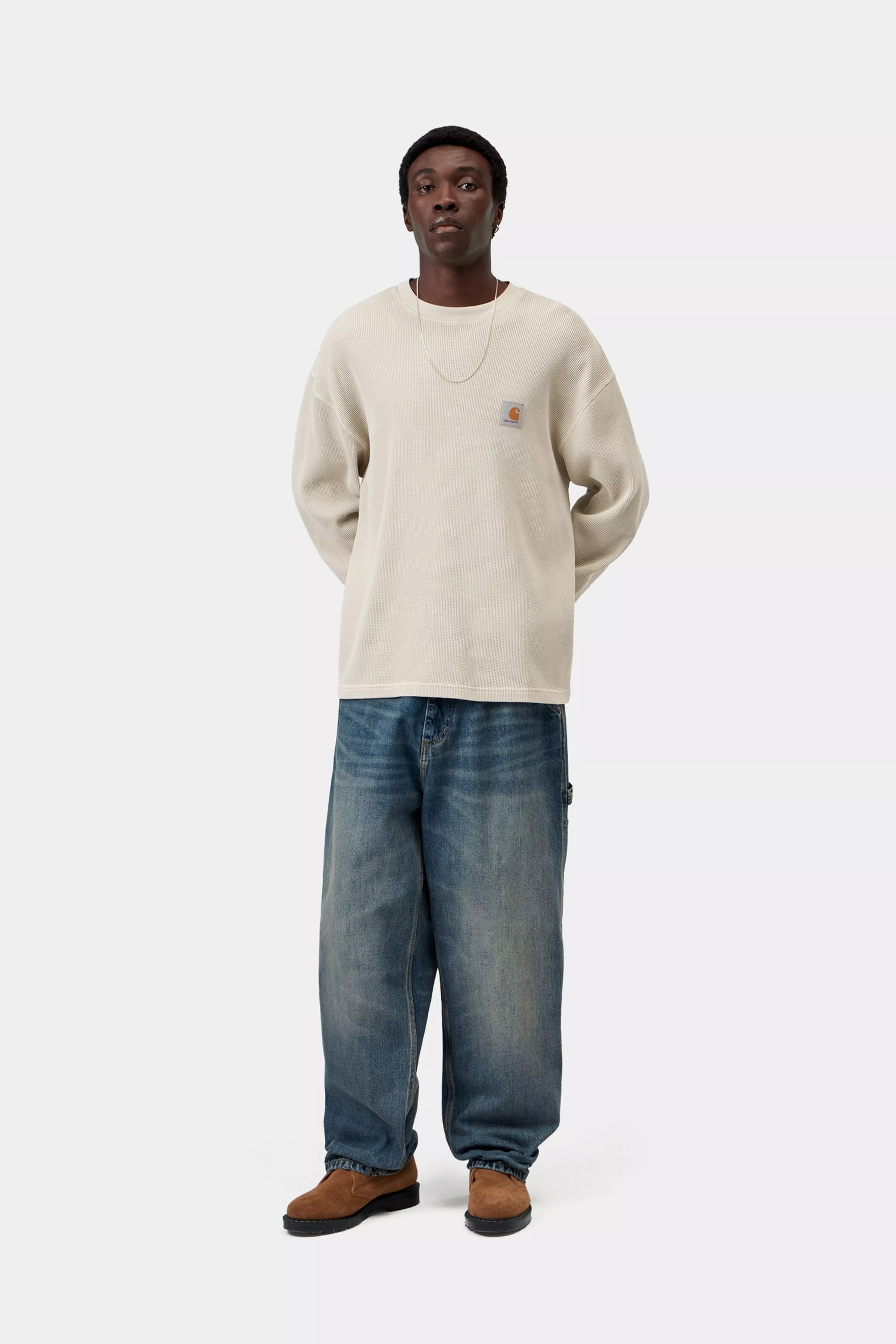 CARHARTT WIP  LS VISTA WAFFLE FLEUR DE SEL