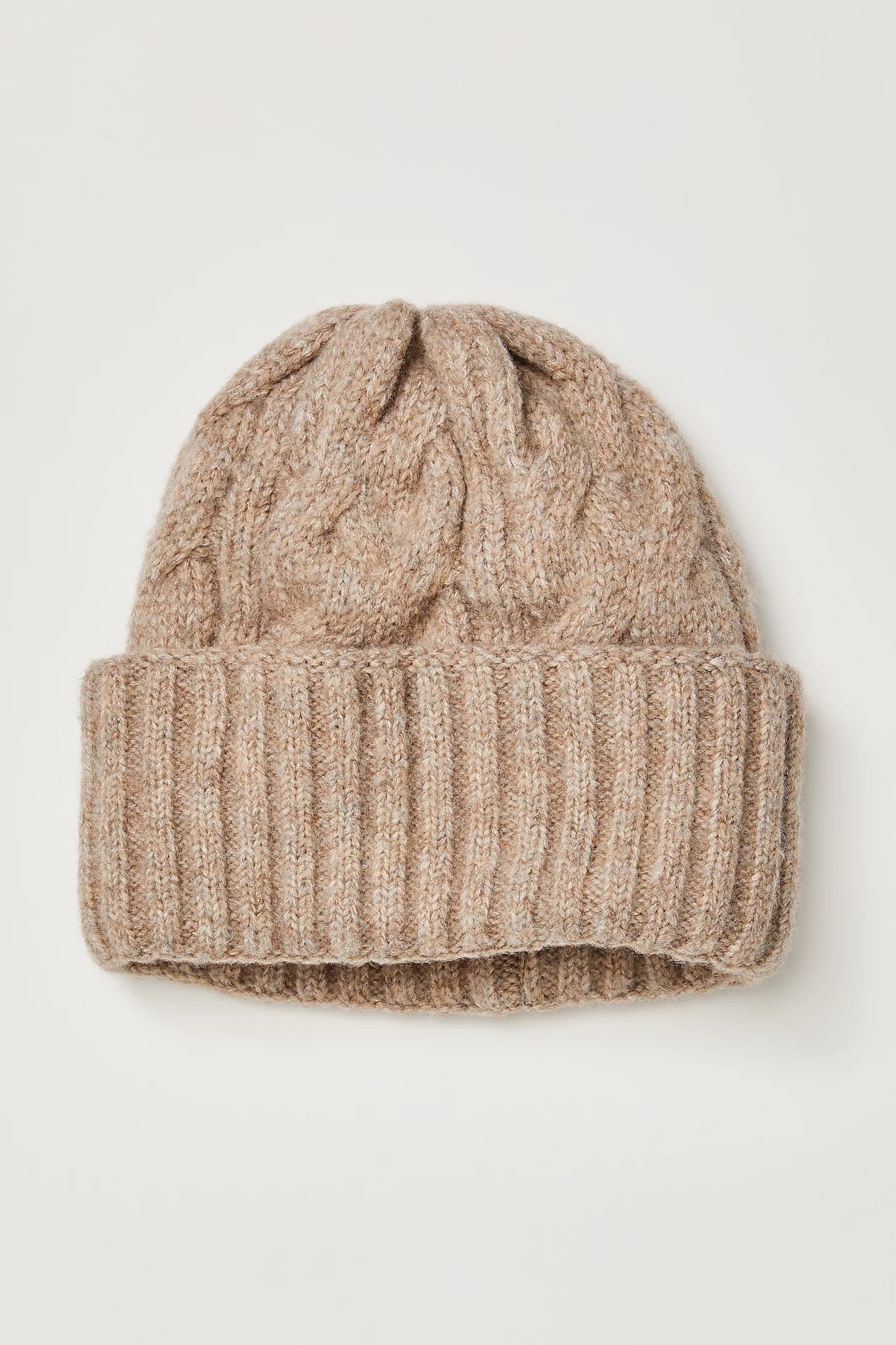FREE PEOPLE COAST LINE BEANIE FAWN