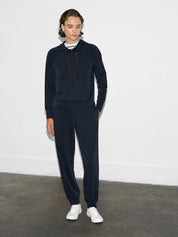 FRENCH CONNECTION WREN TRIM HOOD NAVY/BLACK