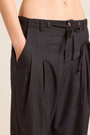 DAMSON MADDER  TATIANNA PINSTRIPE NAVY PANT