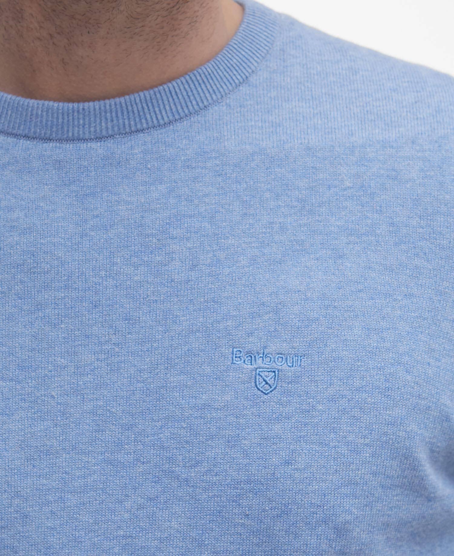BARBOUR PIMA CREW DARK CHAMBRAY