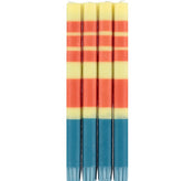 STRIPED CANDLES JASMINE/RUST/PETROL