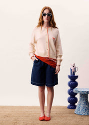 FRNCH  MARA CREME CARDIGAN