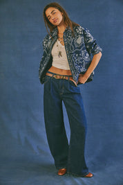 FREE PEOPLE ALIA WIDE DARK BLUE