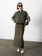 FRENCH CONNECTION NIRI PLISSE KHAKI/BLK JACKET