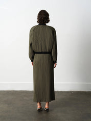 FRENCH CONNECTION NIRI PLISSE KHAKI/BLK JACKET
