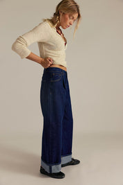 FREE PEOPLE ALIA WIDE DARK BLUE