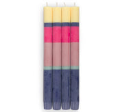 STRIPED CANDLES OPALINE/NEYRON/ROSE