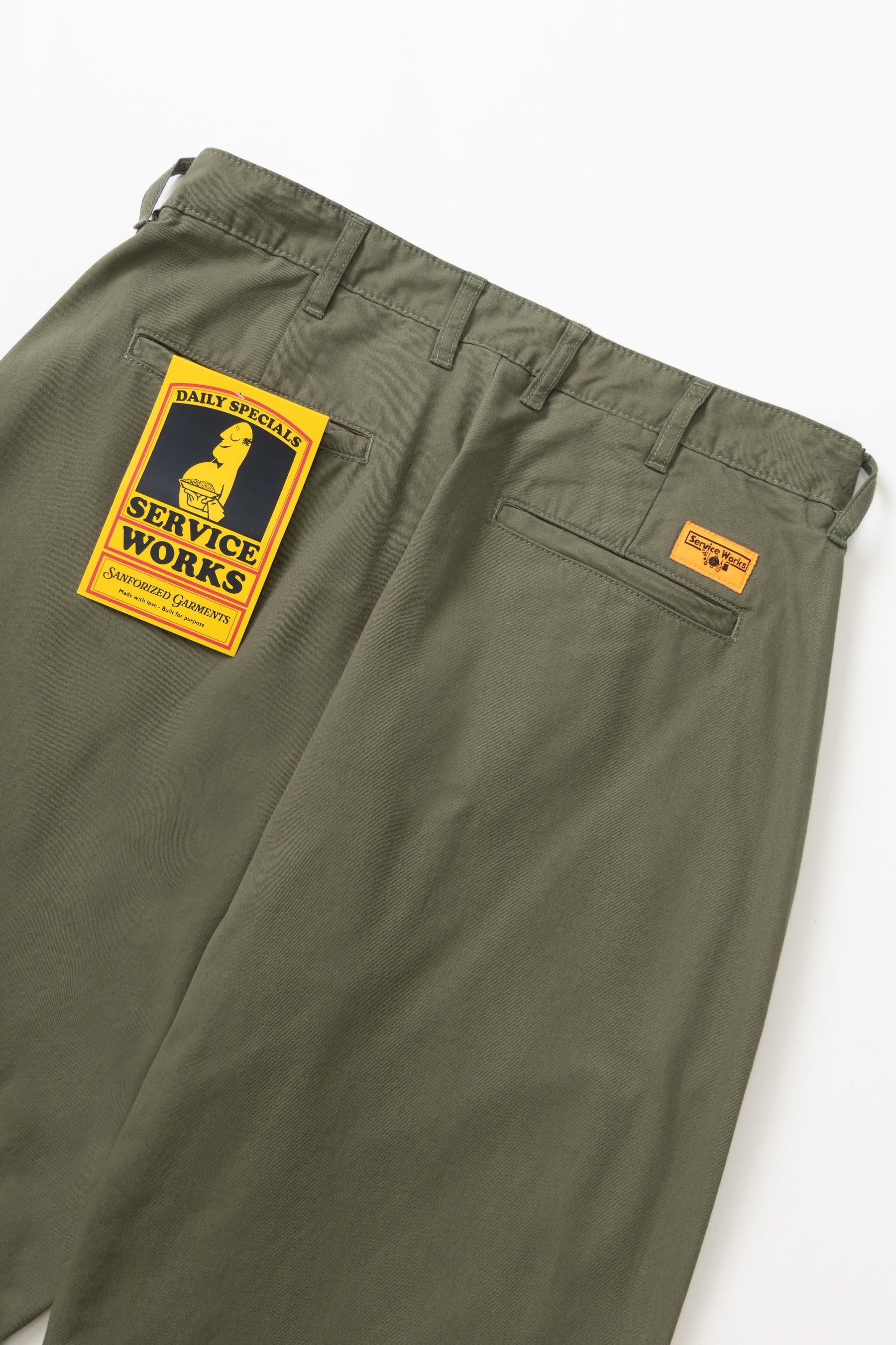 SERVICE WORKS  TWILL PART-TIMER PANT OLIVE