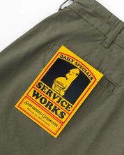 SERVICE WORKS  TWILL PART-TIMER PANT OLIVE