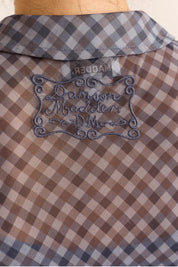DAMSON MADDER HUDSON MIDI SHEER WILLOW GINGHAM