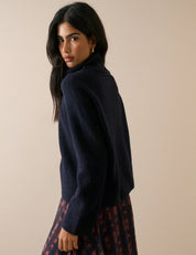 NOBODYS CHILD ROLL NECK Blue