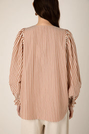 VIVERE REMI STRIPE BROWNCREAM
