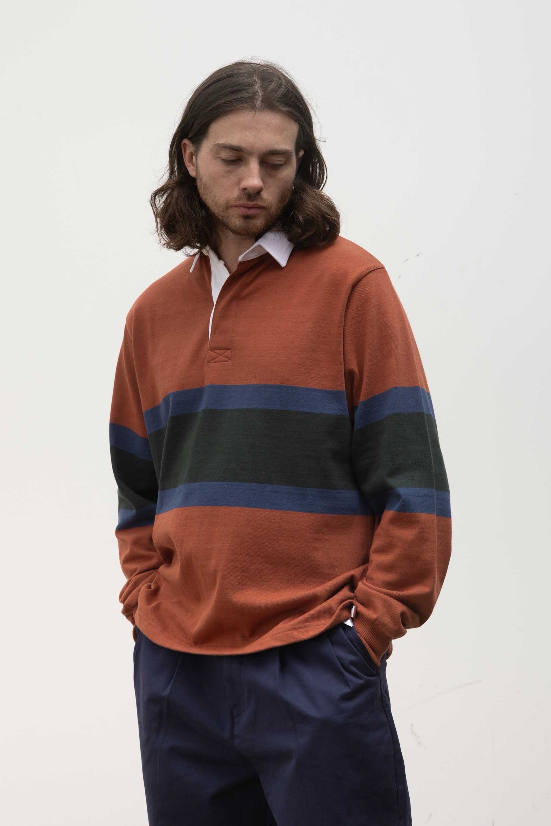 OPENSIDER  CLASSIC RUGBY CLAY TRI STRIPE