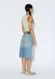 DR DENIM BREE SHORT STREAM SKY AGED