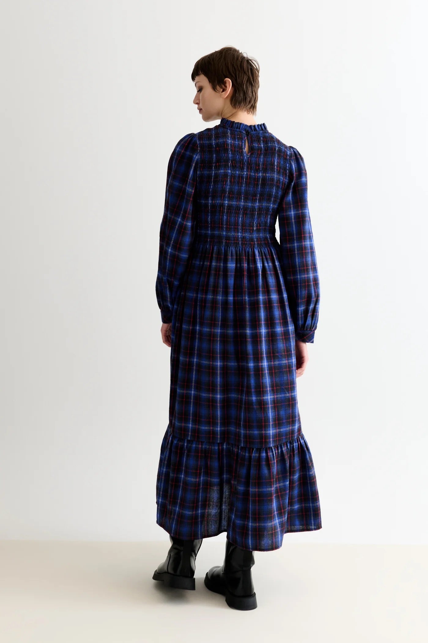 LOUCHE PEPPI WINTER CHECK Blue