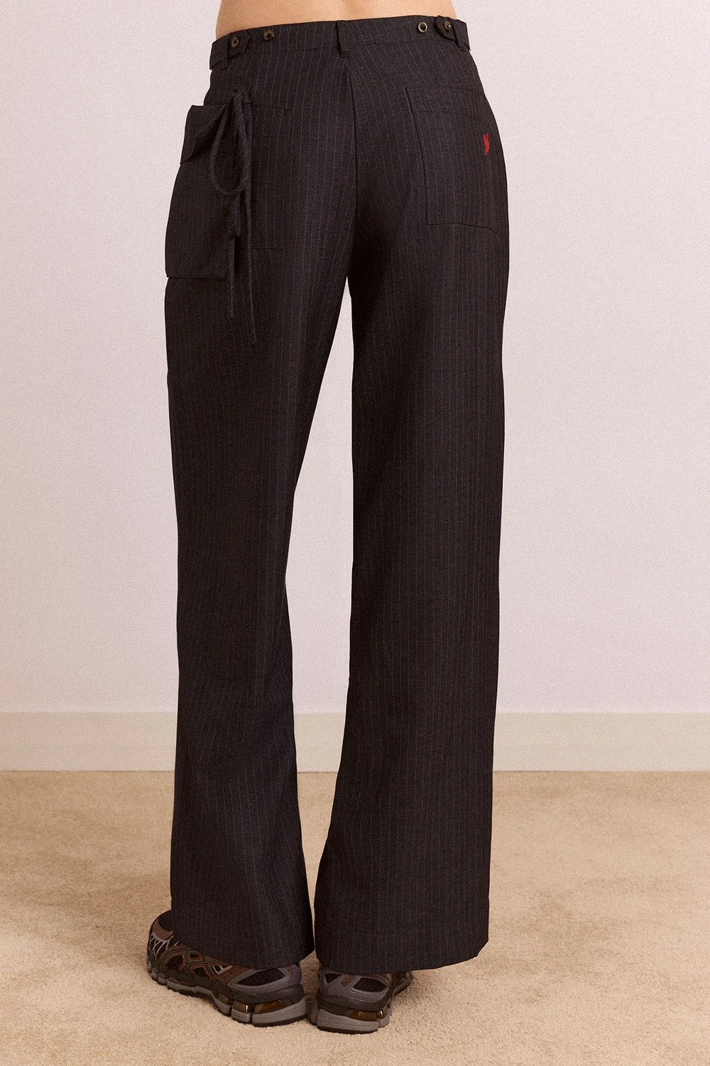 DAMSON MADDER  TATIANNA PINSTRIPE NAVY PANT