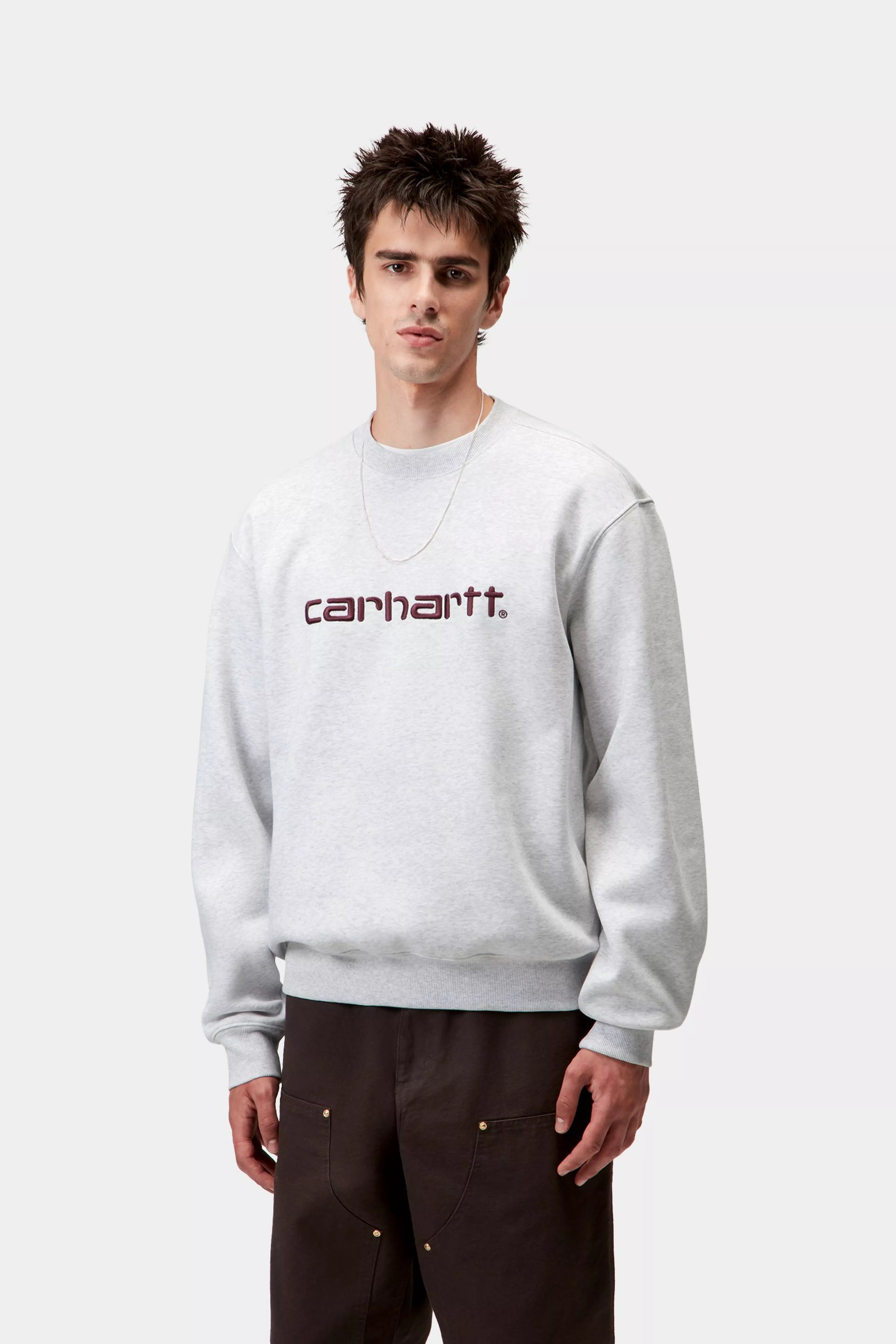 CARHARTT WIP  SWEAT ASH HEATHER/RONDO