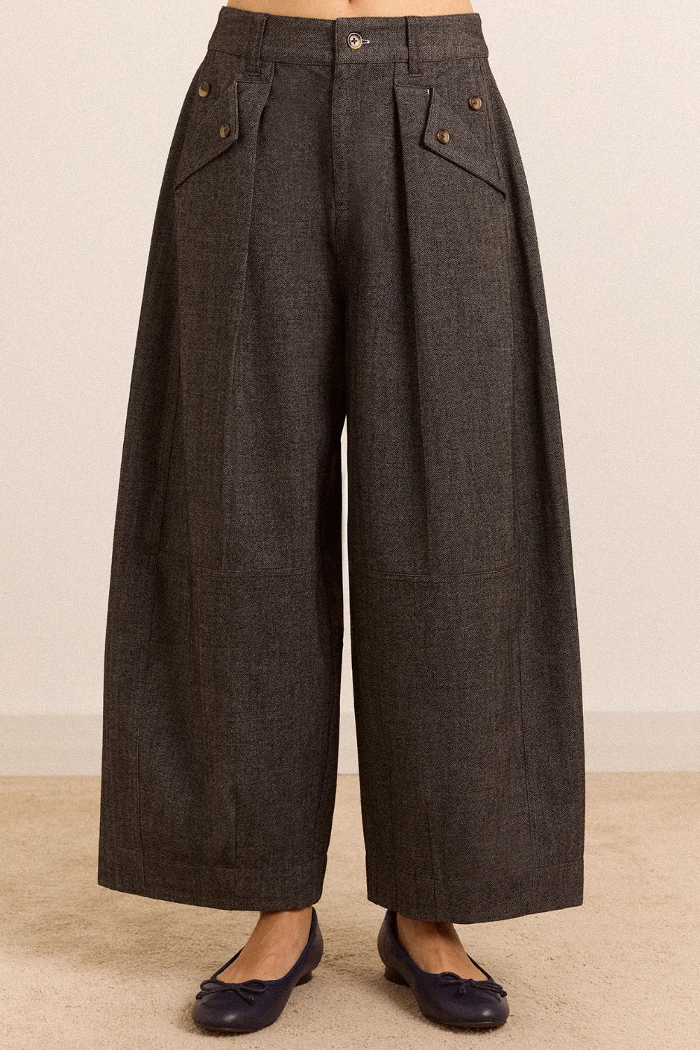 DAMSON MADDER  MARA TRS GREY HERRINGBONE