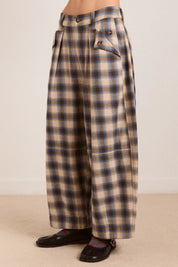 DAMSON MADDER MARA TRS BLUR BRUSHED CHECK