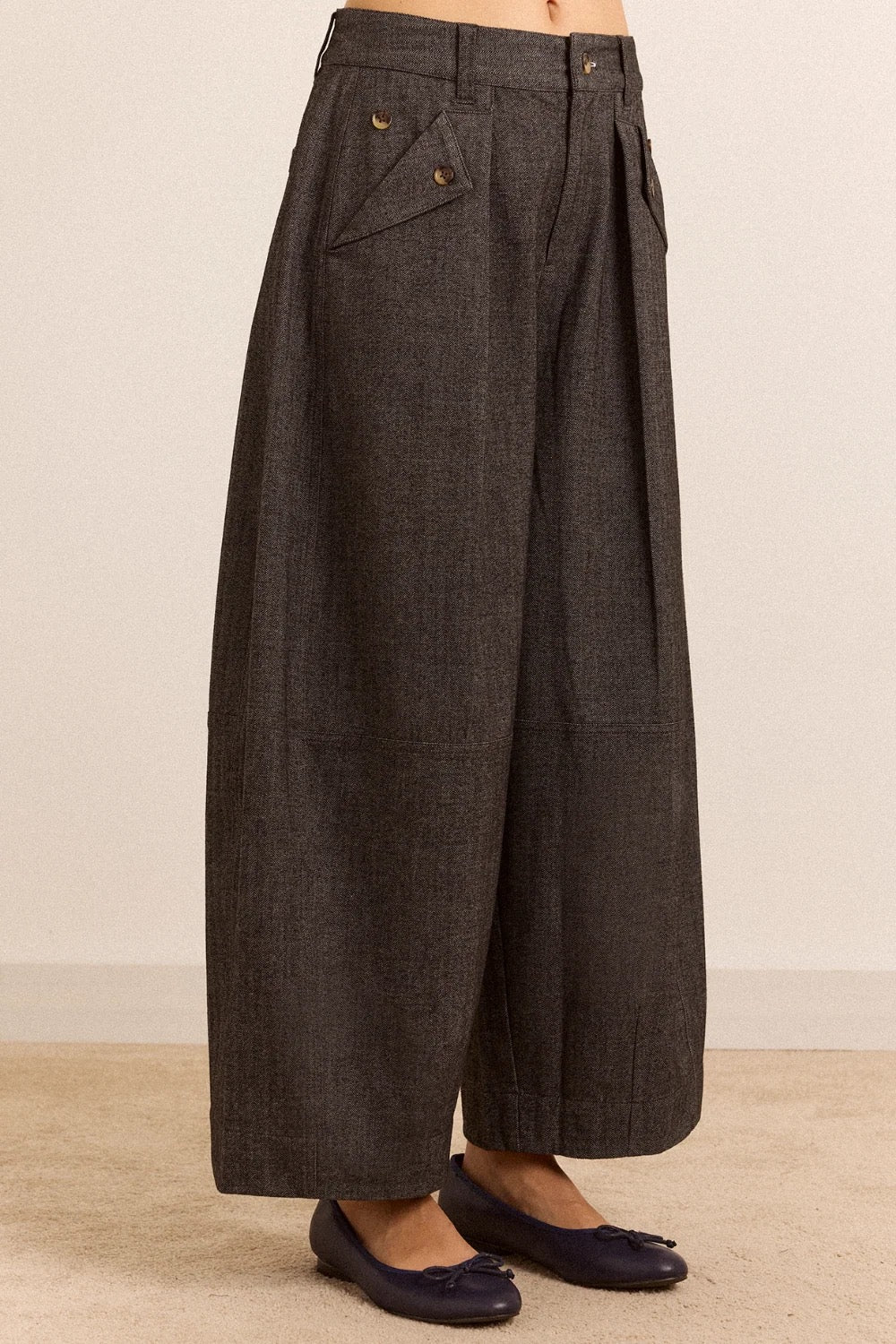 DAMSON MADDER  MARA TRS GREY HERRINGBONE
