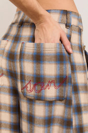 DAMSON MADDER MARA TRS BLUR BRUSHED CHECK