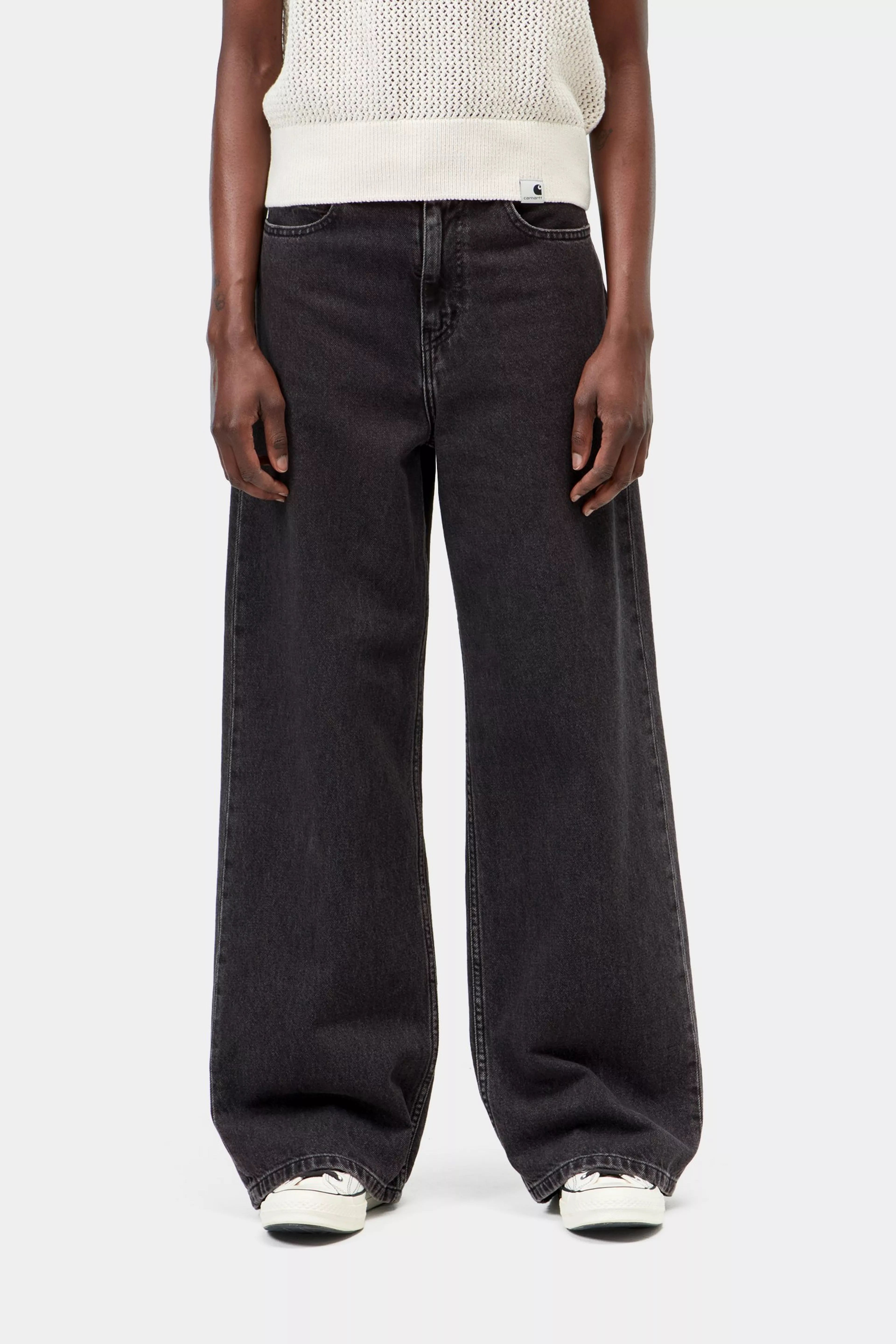 CARHARTT WIP JANE DENIM BLACK HEAVY STONE WASH
