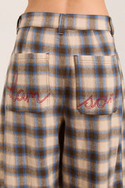 DAMSON MADDER MARA TRS BLUR BRUSHED CHECK