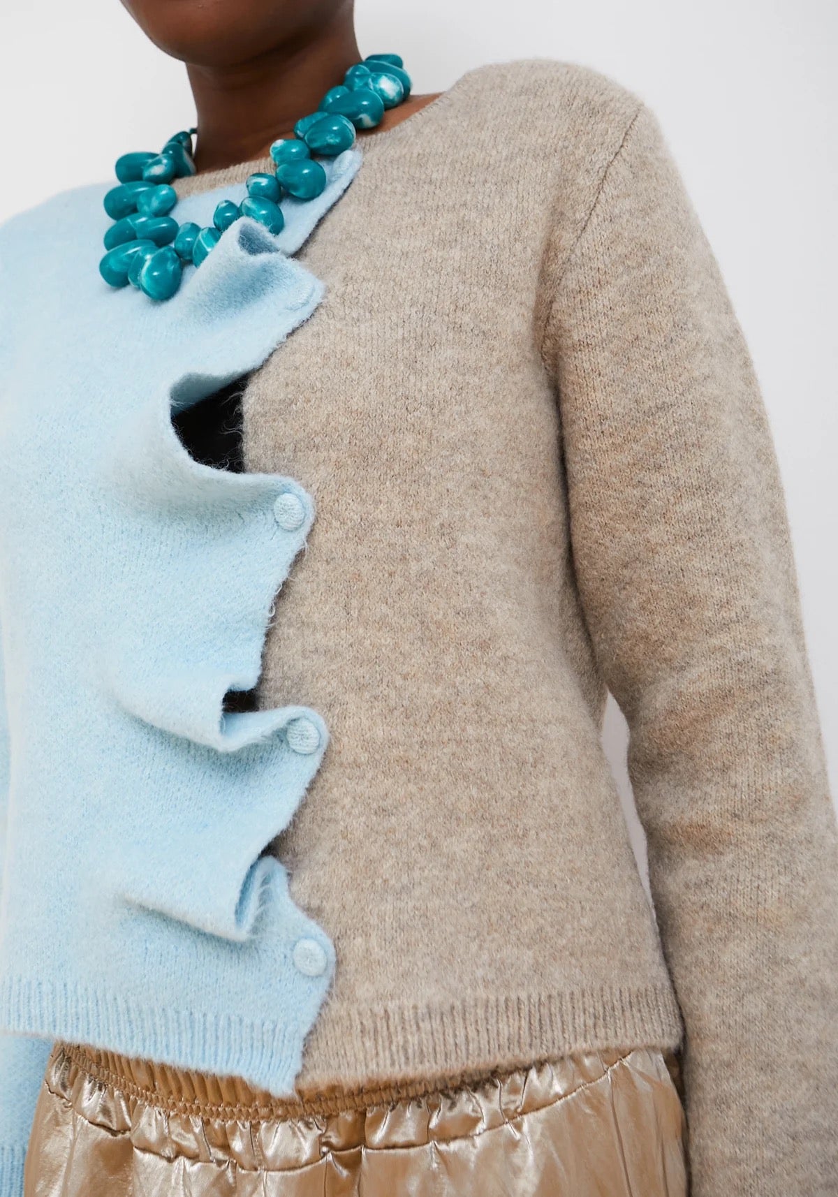 DR BLOOM  CIELO CARDIGAN BISCUIT