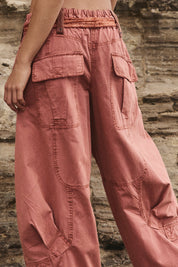 FREE PEOPLE ONSET PARACHUTE PANT DARK RED