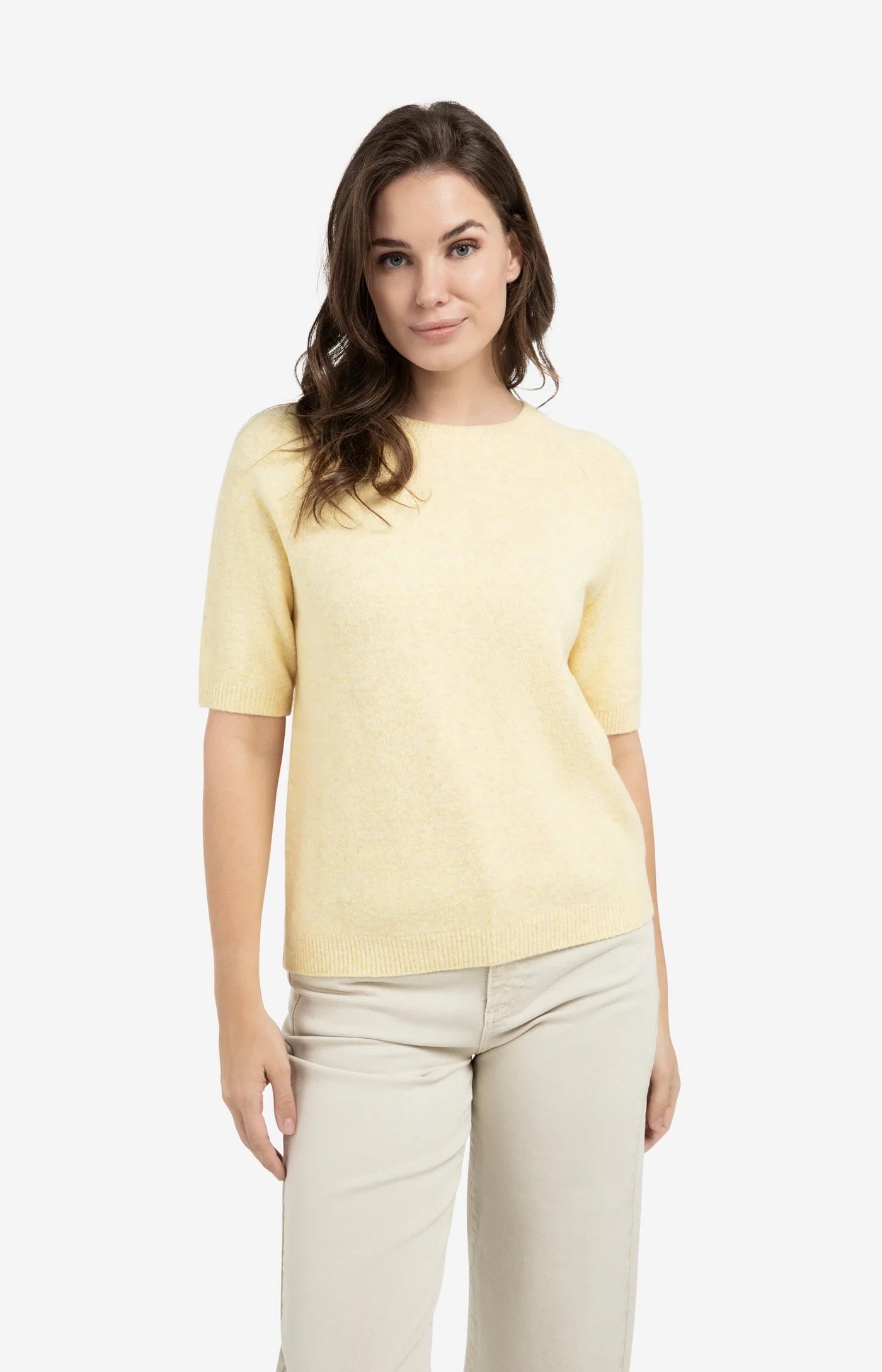 YAYA S/S JUMPER REED YELLOW MELANGE