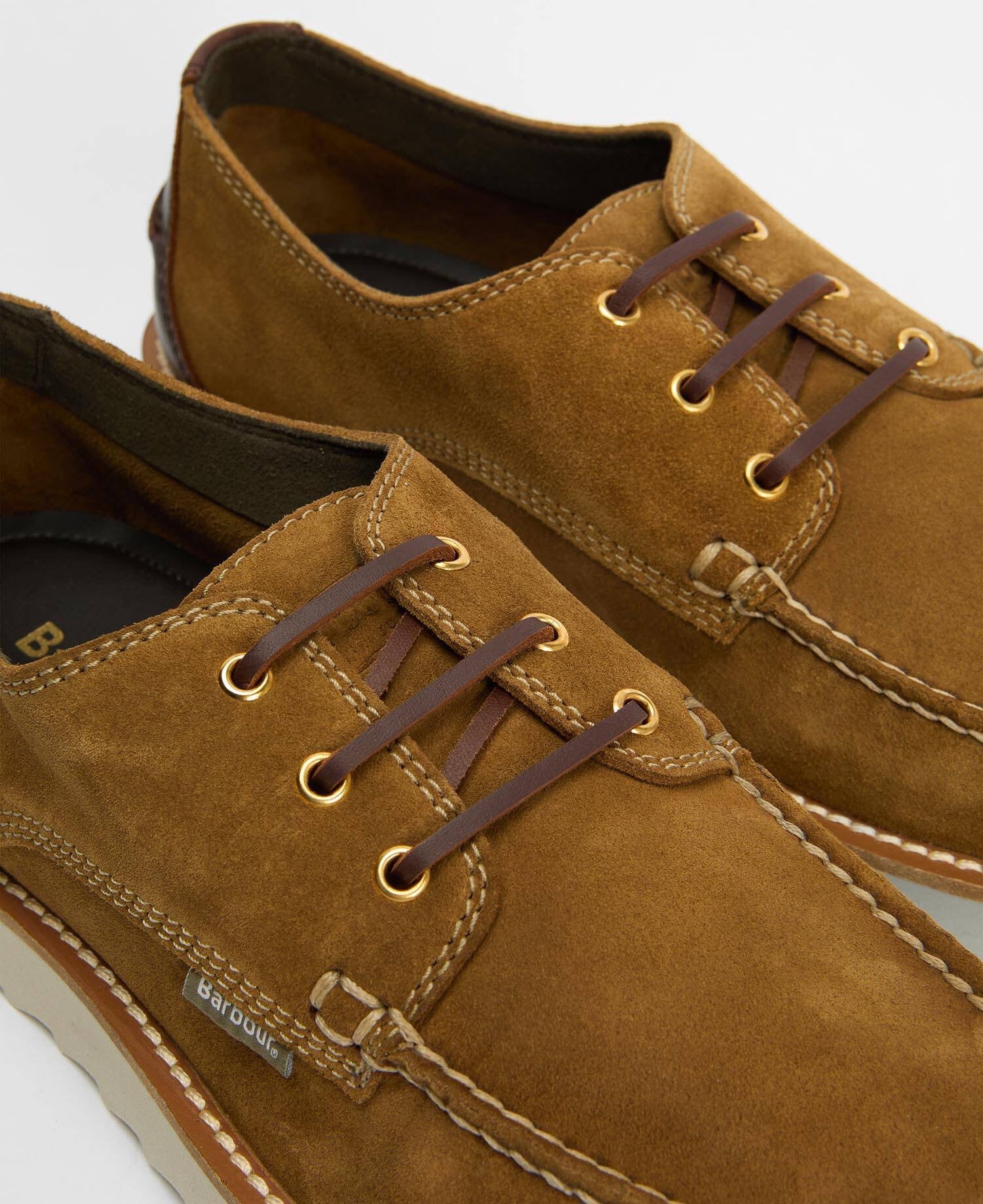BARBOUR  AYDON DERBY TOFFEE SUEDE SHOE