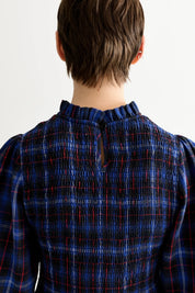 LOUCHE PEPPI WINTER CHECK Blue