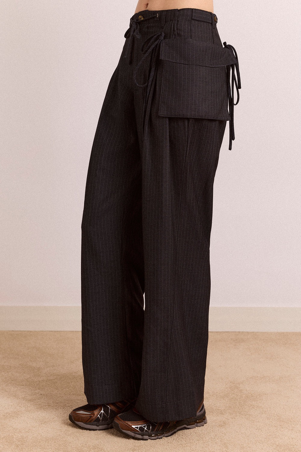 DAMSON MADDER  TATIANNA PINSTRIPE NAVY PANT