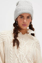 FREE PEOPLE COAST LINE BEANIE Grey