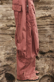 FREE PEOPLE ONSET PARACHUTE PANT DARK RED