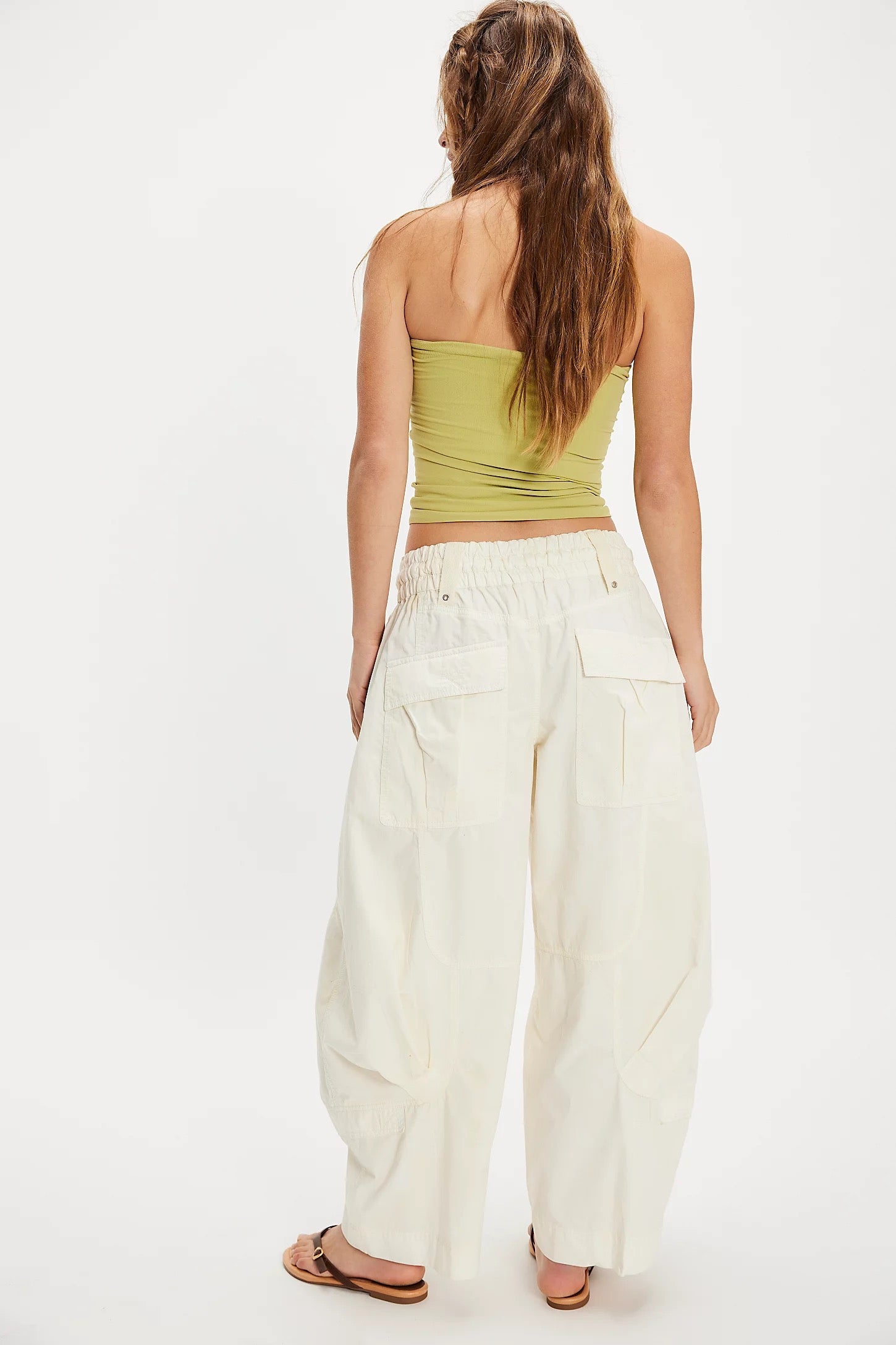 FREE PEOPLE ONSET PARACHUTE PANT White