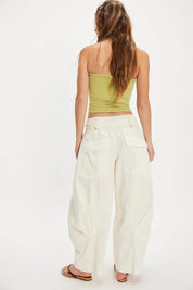 FREE PEOPLE ONSET PARACHUTE PANT White