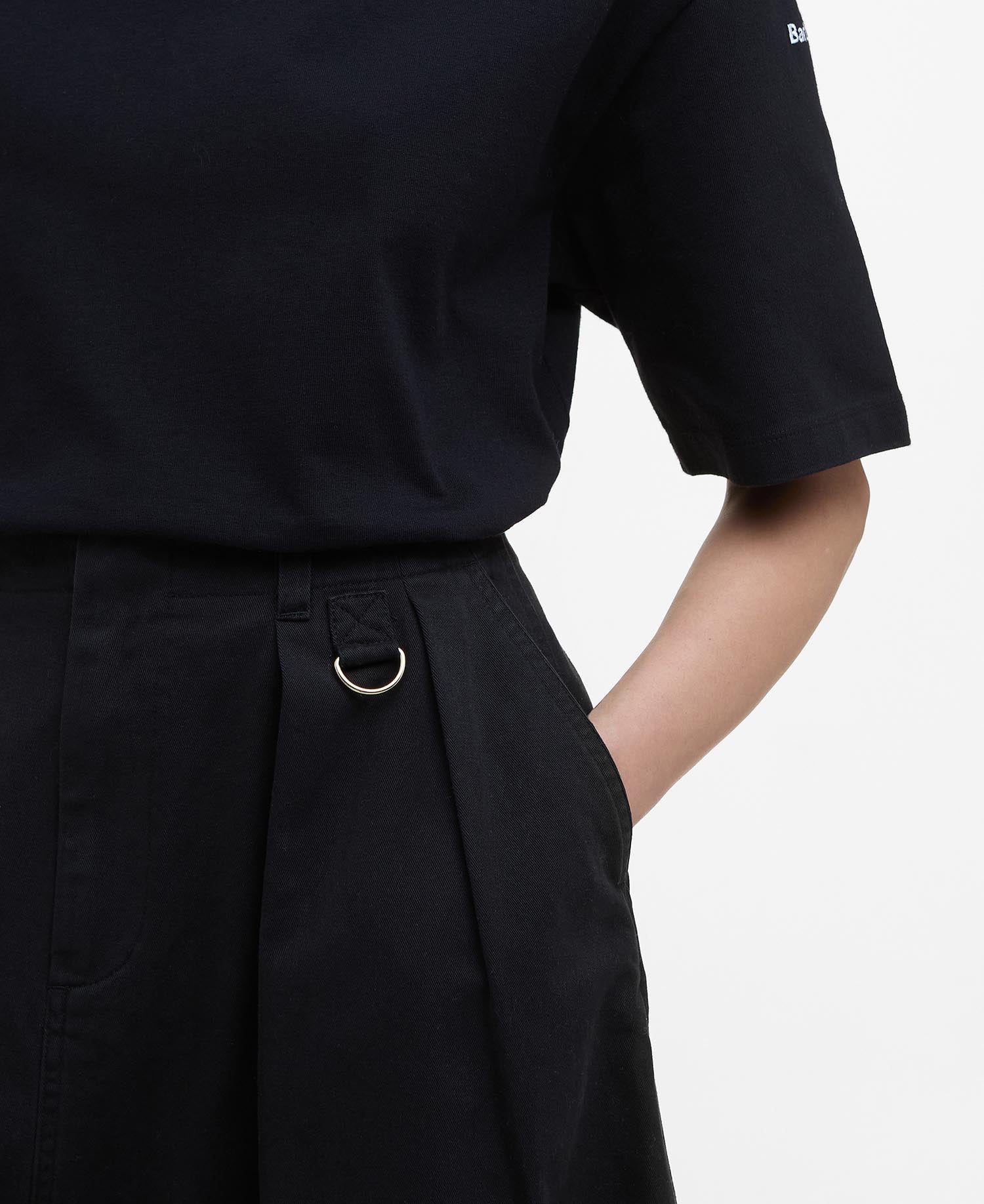 BARBOUR  PHOEBE MIDI Black SKIRT