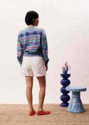 FRNCH  FEDERICA BLEU CLAIR CARDIGAN