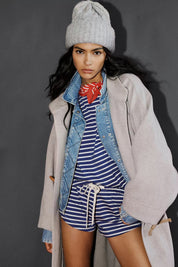 FREE PEOPLE COAST LINE BEANIE Grey