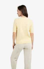 YAYA S/S JUMPER REED YELLOW MELANGE